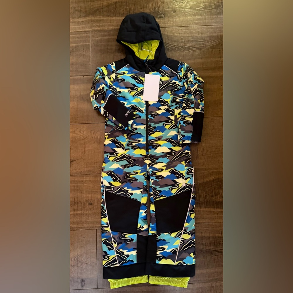 New Spyder Kids Stevie One Piece Snowsuit in multi camo with tags